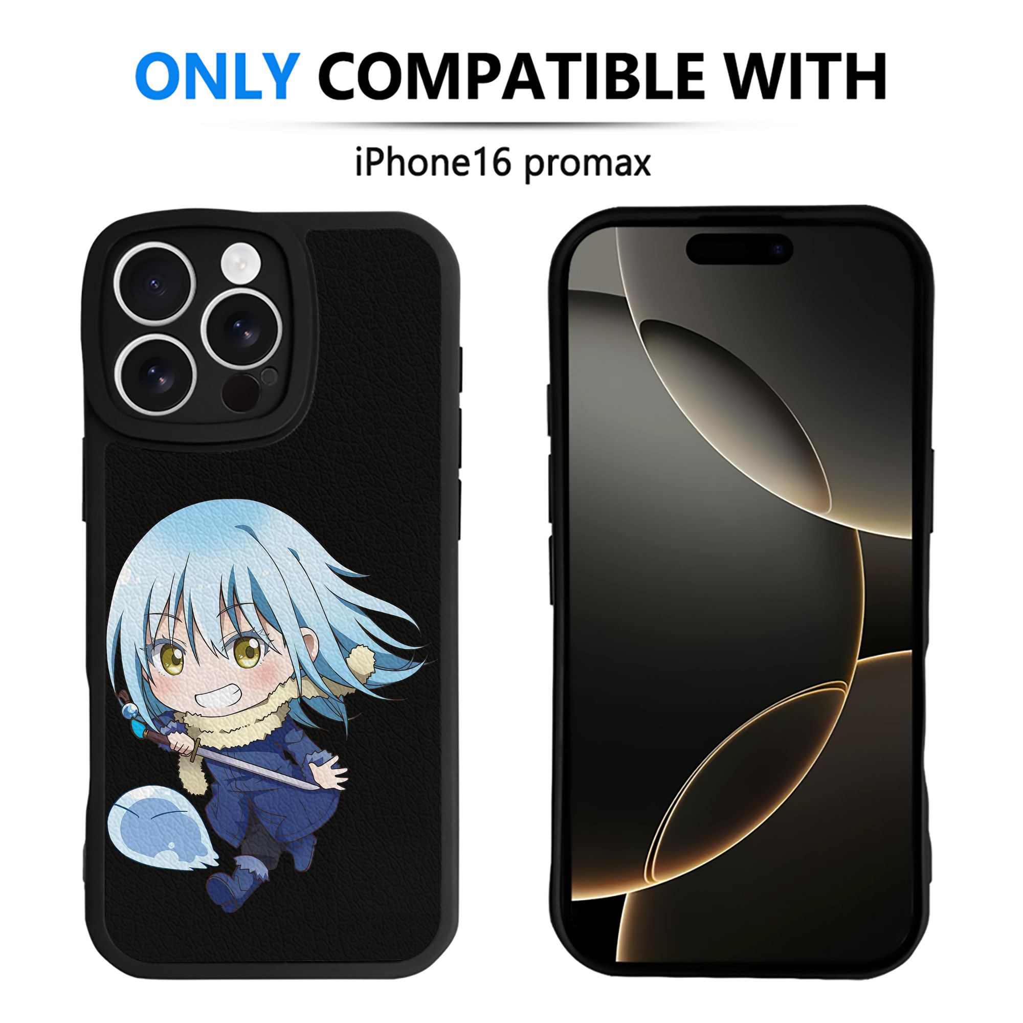 （画像用） 転スラ Regarding Reincarnated to Slime 【iPhone 16シリーズ対応】シリコンスマホケース（レザー調） 材質：シリコン